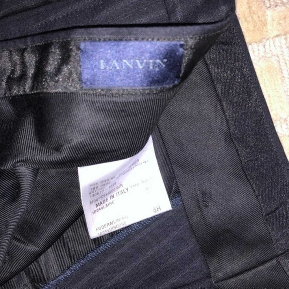 Lanvin Womens Dbl Pleat Trousers Size 8R